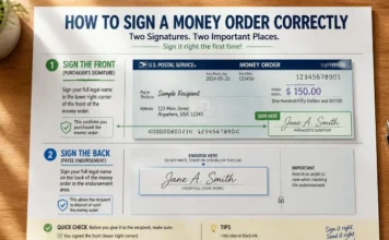 How to Sign a Money Order Correctly: A Simple U.S. Step-by-Step Guide How to Sign a Money Order