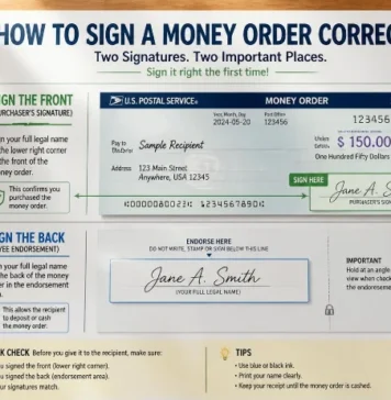 How to Sign a Money Order Correctly: A Simple U.S. Step-by-Step Guide How to Sign a Money Order